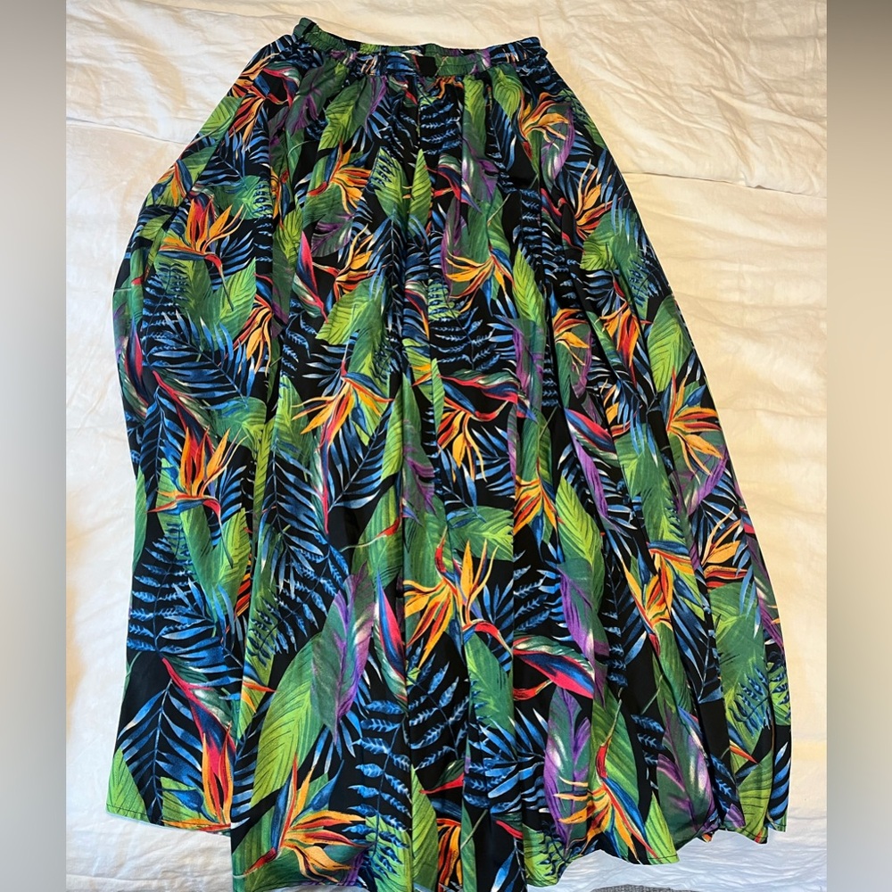 Rachel Zoe Vibrant Leaf Print A-Line Skirt